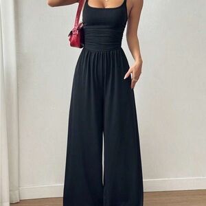Elegant Black Wide-Leg Jumpsuit
